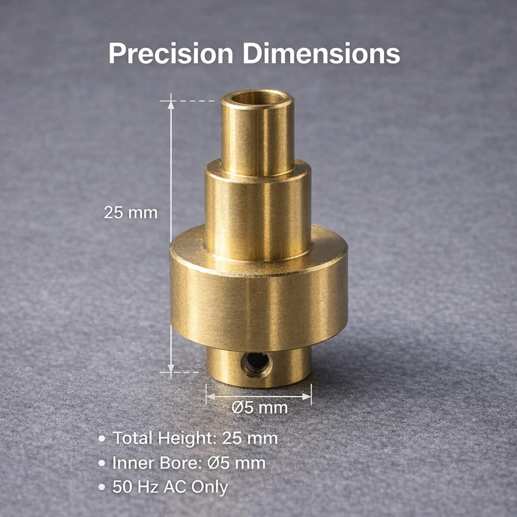 Ø5mm 보어 25mm 높이 가라드 301용 솔리드 황동 모터 풀리, 50Hz AC 전용 정밀 교체 부품