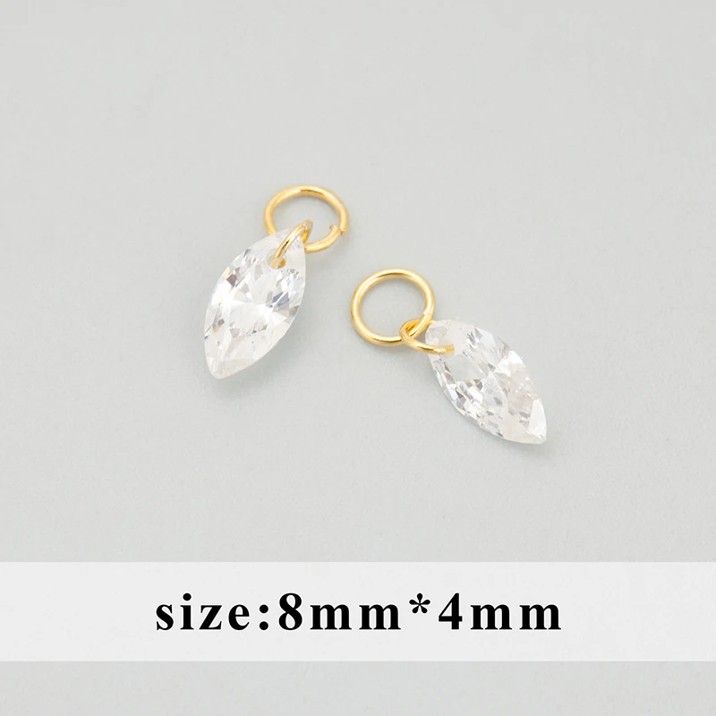 GUFEATHER, 10 Stück/Los, MH78A, Schmuckzubehör, Edelstahlringe, Zirkone, handgefertigt, Charms, Schmuckherstellung, DIY-Anhänger – Detail 1