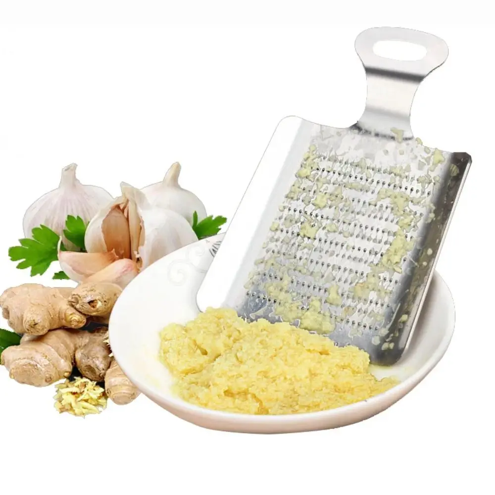 1pcs Ginger Garlic Wasabi Grater Crusher Garlic Press Device Chopper Cutter Garlics Peeler Kitchen Tools Stainless Steel