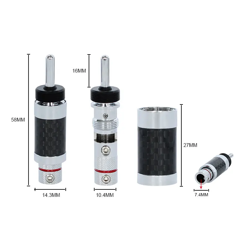 Furutech-amplificador de Cobre Puro com Trava Fibra de Carbono Banana y Plug U-plug Alto-falante Cf201r - Image 4