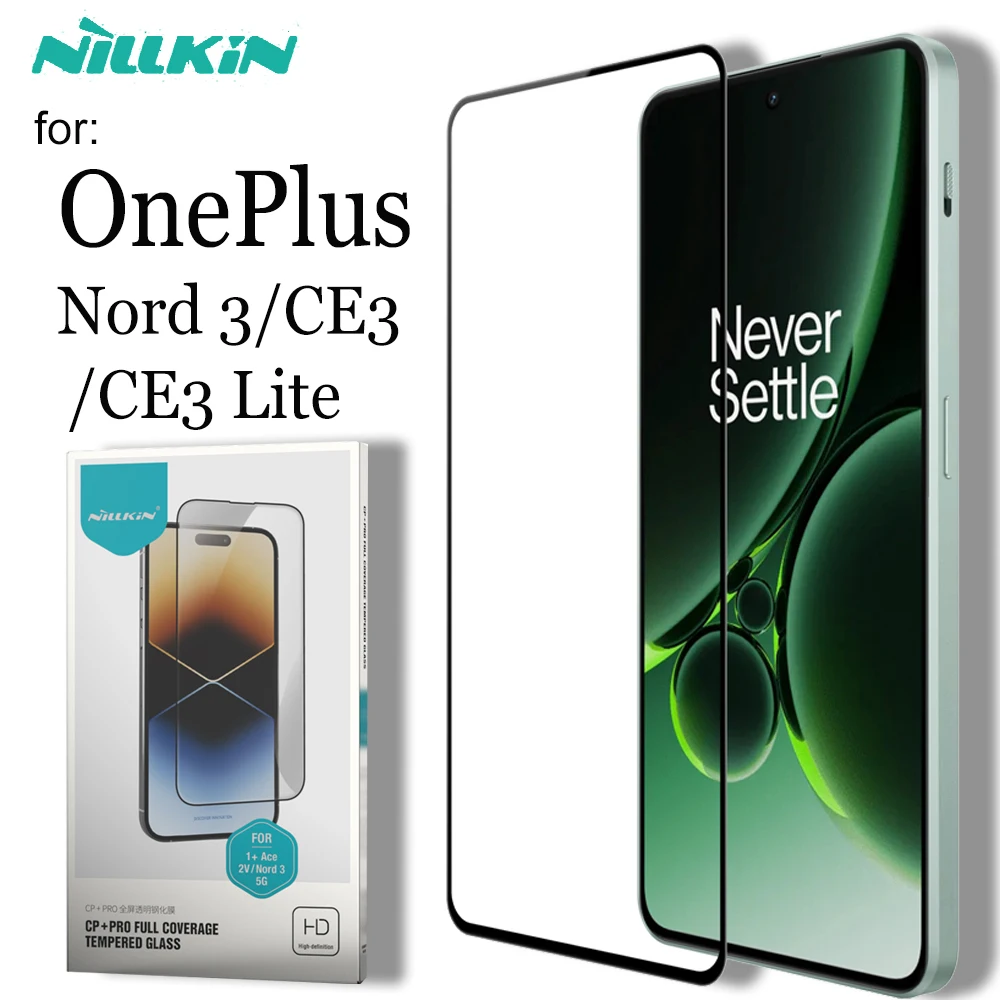 

OnePlus Nord CE 3 CE3 Lite 5G Tempered Glass Nillkin 9H Full Coverage Clear Safety Glass Screen Protector on One Plus NORD 3 CE3