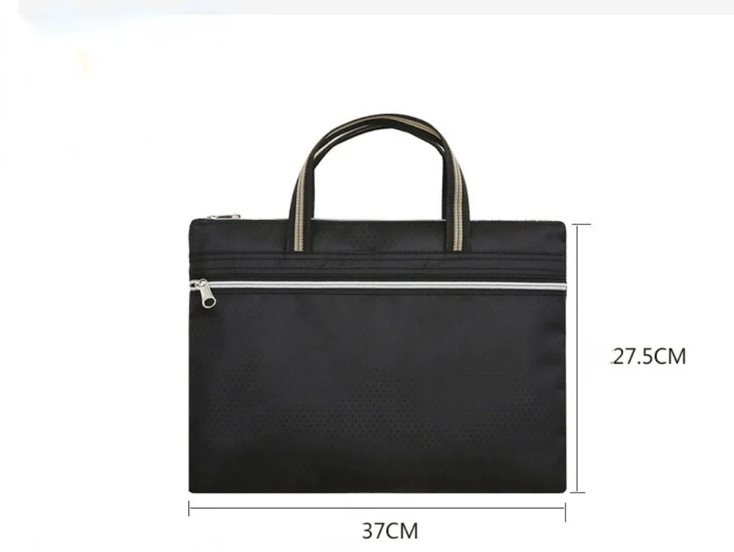 

5pcs Black Men's Customizable Briefcase with Laptop Compartment and Double File Bags for Business Tote Bags SIMOER 534