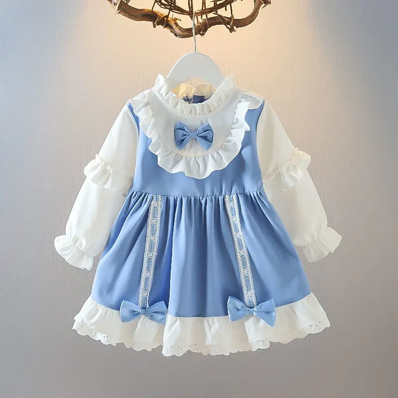 New Lolita Girls' High-End Dress Spring and Autumn Birthday Dress Princess