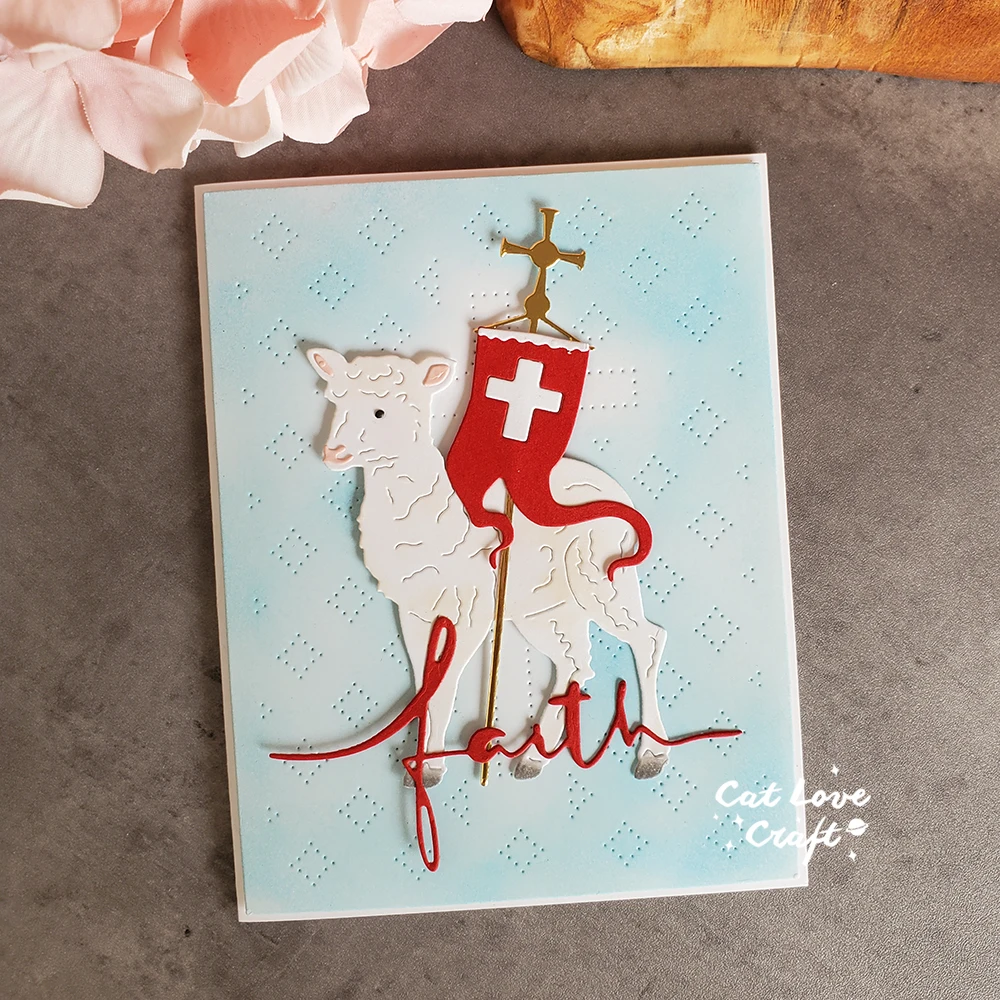 Catlove 부활절 양 동물 금속 절단 다이 스크랩북 스텐실 다이 컷 카드 만들기 DIY 공예 엠보싱 2023 년 새로운 다이