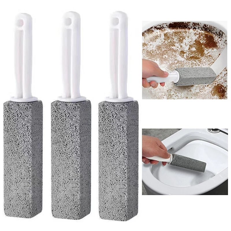 Toilet Brush Set 1PC Toilets Cleaner Stone Natural Pumice Stone Toilets Brush Quick Cleaning With Long Handle Bathroom Gadgets