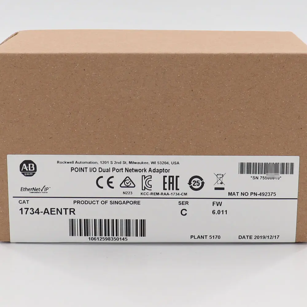 

Allen-Bradley 1734-AENTR POINT I/O Dual Port Adaptor Factory Sealed New