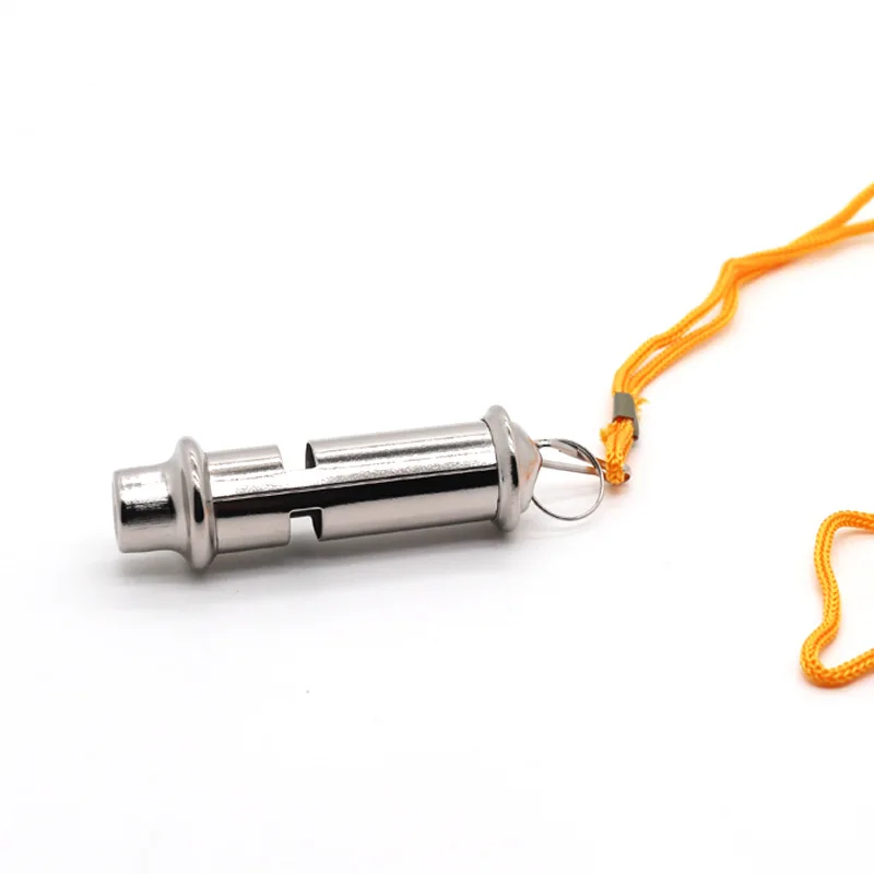 Emergency Survival Whistle Portable Outdoor Tools Training Whistle for Camping Hiking High-pitched Stainless Steel