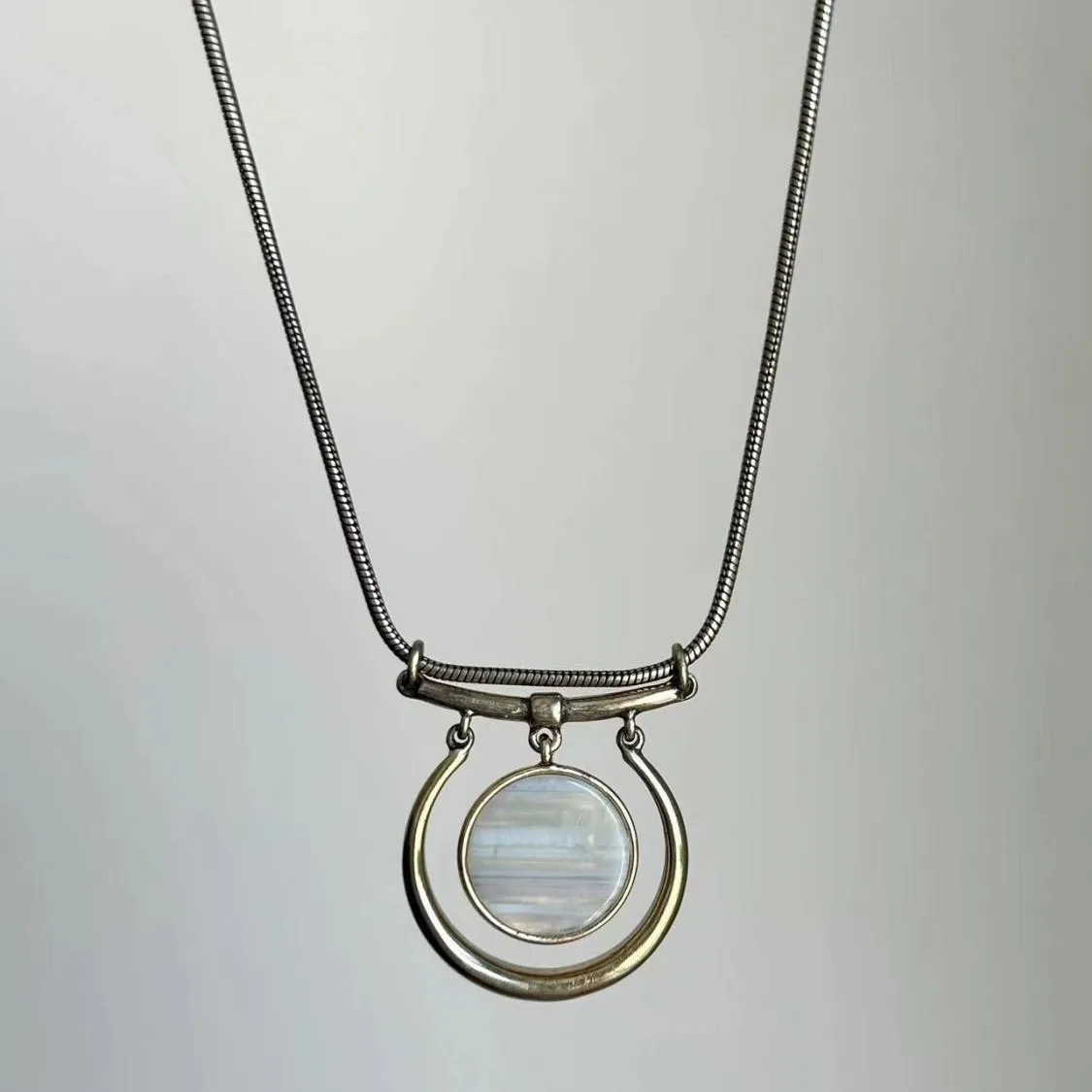 

«Начало морского дня», уникальное круглое кольцо, имитация фритиллярии, ожерелье, уникальный дизайн, Высококачественная цепочка для свитера, стандартная цепочка