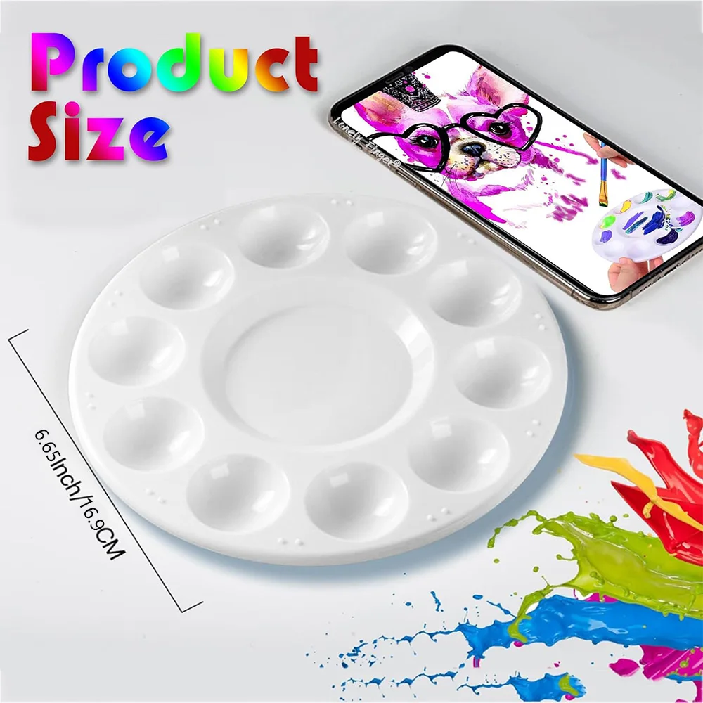 2/4/8/15/50 Pcs Paint Tray Palettes Plastic Paint Pallets for Students School Project or Art Class