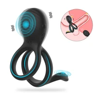 Fernbedienung Cock Ring Anhaltende Ejakulation Verzögerung Vibrierende Cock Ringe für Mann Stimulator Massage Penis Ring Sex Spielzeug für Männer 2