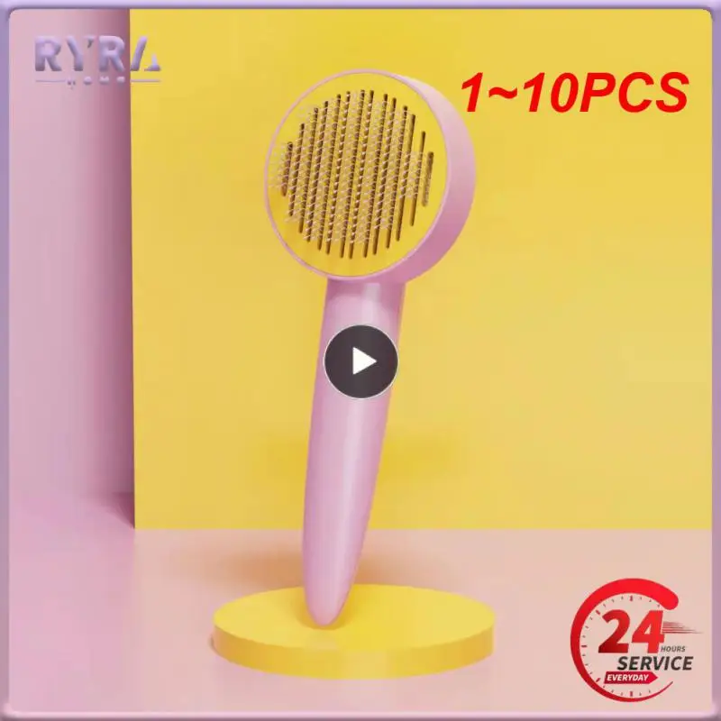 

1~10PCS Dog Combs One Click Pet Hair Remover Self Cleaning Cat Brush Massage Dog Brush Pet Grooming Dogs Hair Remover Combs Cat