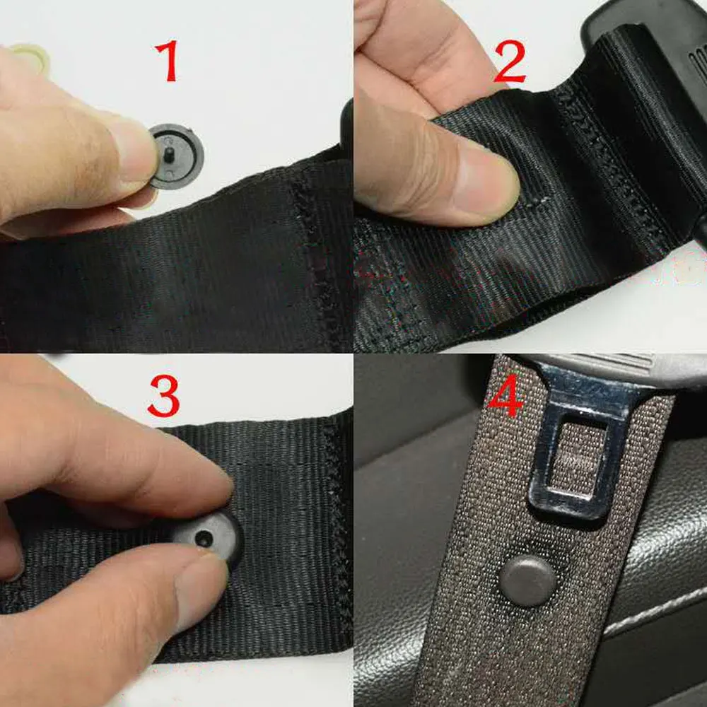2pc/set safety Car Parts seat belt fixing clips seat belt Stopper Spacing Buckle Black Beige Stop Button Fastener