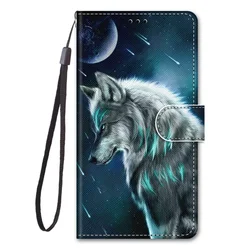 Portafoglio Flip Case Design di Gatto Adorabile con Slot per Schede e Copertura a Libro