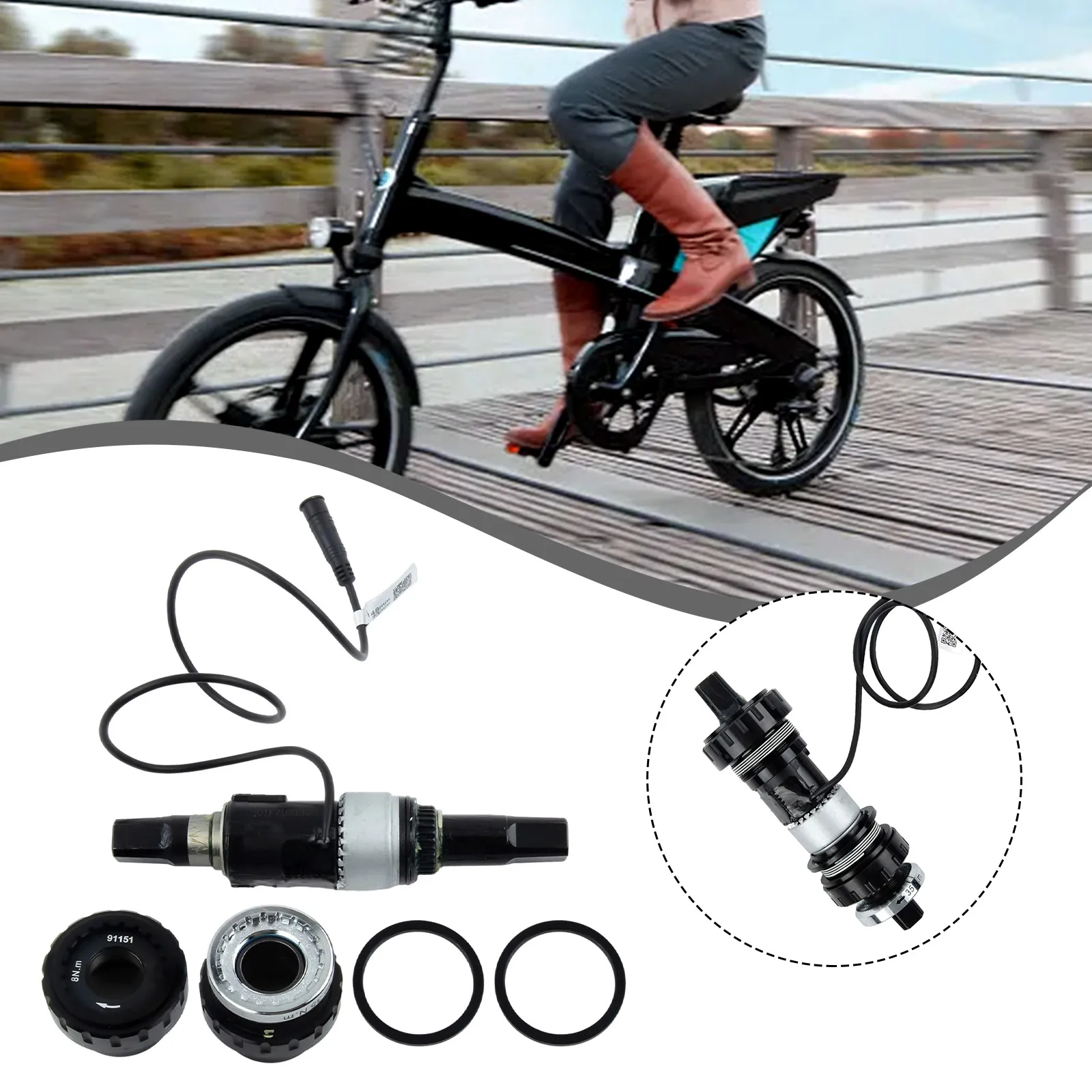 

Durable For Bafang Torque CenterAxle Sensor Electric Bicycle Power Assist Sensor 73mm Steel for For Bafang motors
