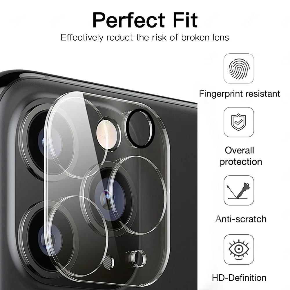 Premium HD Camera Lens Protection Glass Film - Full Cover Lens Protector