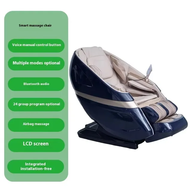 Alternative view of Factory AI Voice Heated Full Body Airbag Auto Recliner Commercial Home Use Deep Tissue Massage Chair