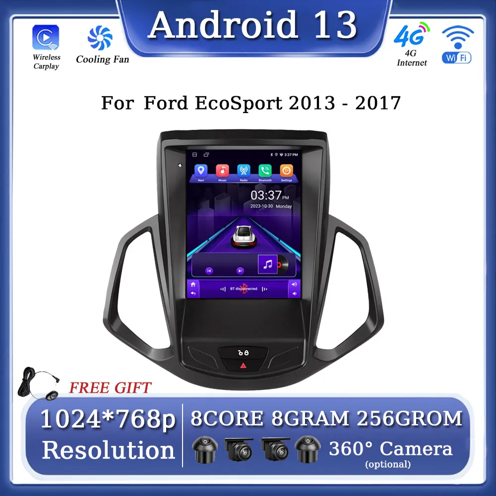 

Android 13 для Ford Ecosport 2013-2017, автомобильный Интеллектуальный проигрыватель, стерео, автомобильное радио, мультимедиа, GPS-навигация