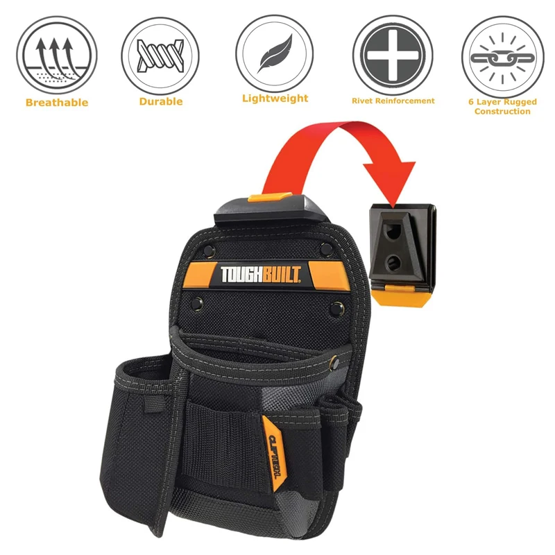 TOUGHBUILT TB-CT-26 Utility Knife Pocket Compact Size Portable Multi-Functional Portable Sturdy Storage Toolkit 2