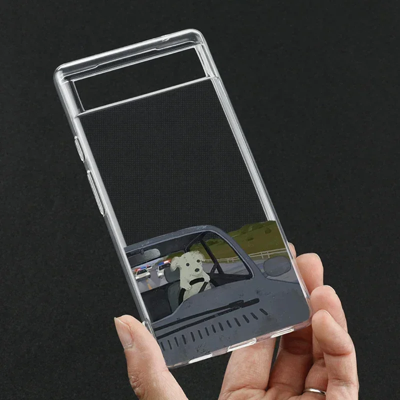 Clear Transparent TPU Phone Case with Funny Cartoon Dog Design