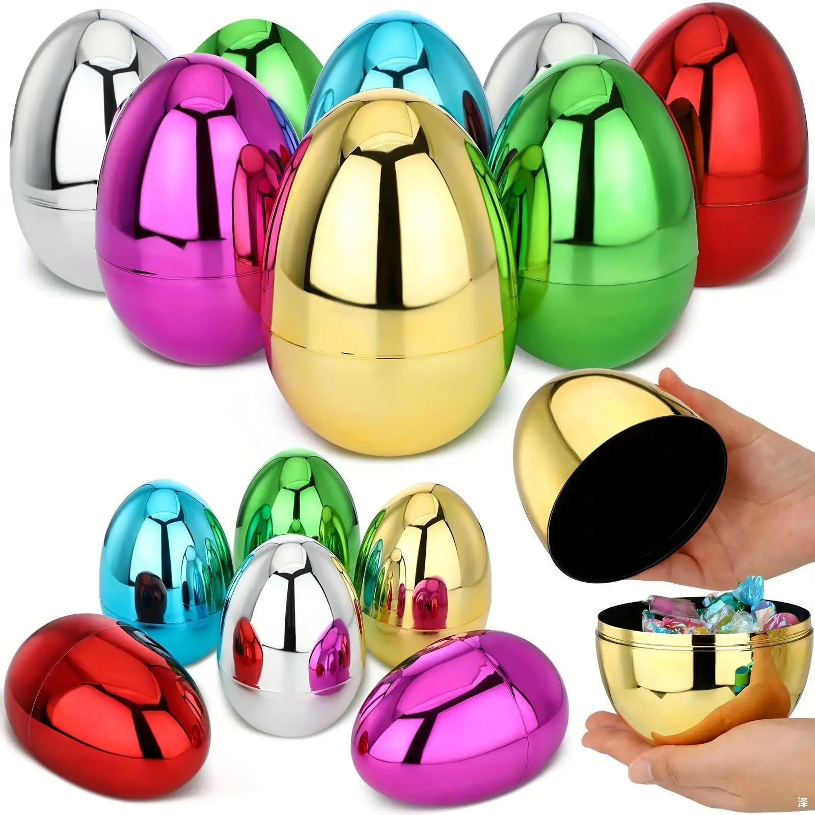 Uovo di Pasqua Jumbo riempibile con nome multicolore Regalo per la festa della caccia all'uovo di Pasqua per bambini, personalizzato con le orecchie da coniglietto. - CALLIE