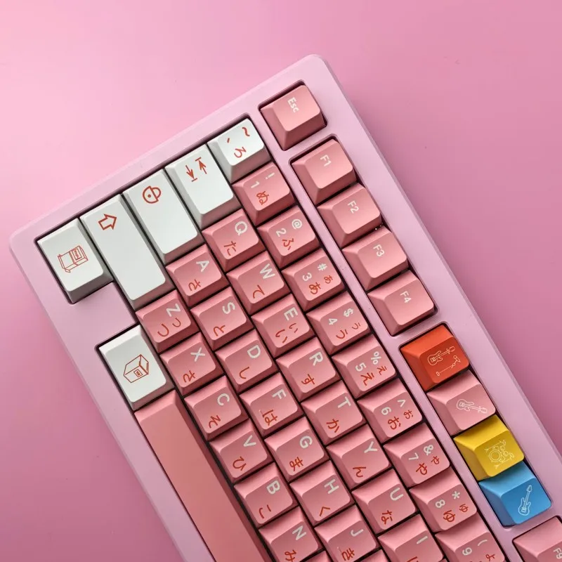 Tintura Pbt Subbed Keycap Anime Keycap Perfil Cereja The Rock Gotoh Hitori 140 Teclas por Conjunto 61 64 68 96 104 - Imagem 3