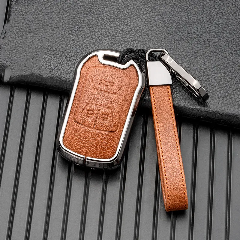 Leather Car Key Case Cover Protection Shell For Chery Tiggo 5 Tiggo 7 leather-car-key-case-cover-protection-shell-for-chery-tiggo-5-tiggo-7