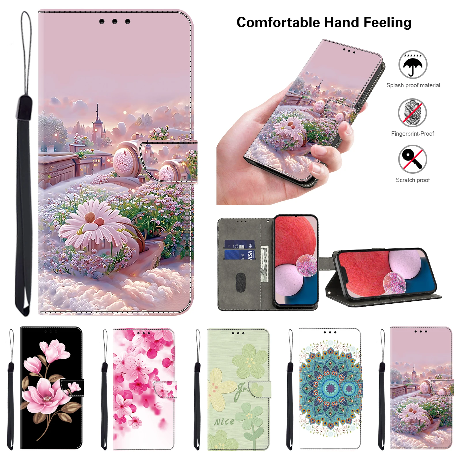 Premium 3D Magnetic Flip Leather Wallet Case