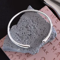 Bracelet en argent Sterling 100% massif pour femmes et hommes, Vintage, fait à la main, Simple, en or, cadeau d'anniversaire, 925 3