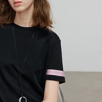TOYOUTH femmes robe 2025 été nouveau contraste couleur à manches courtes vacances tenue décontractée 8529095 4