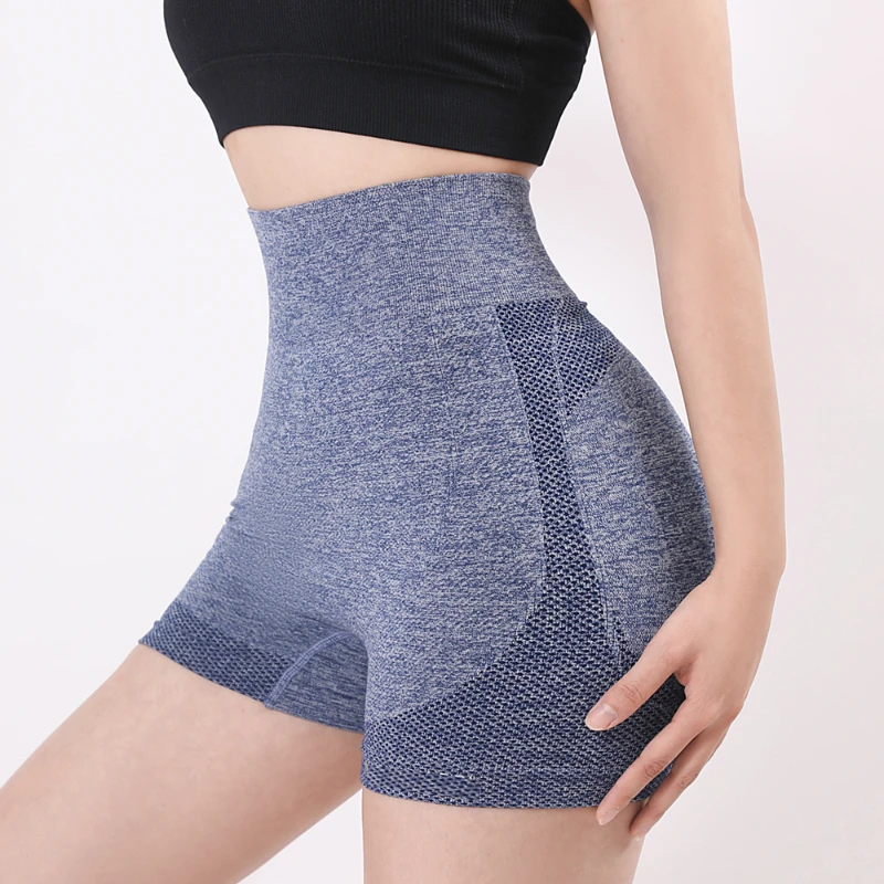 Pantalones cortos de LICRA sin costuras para mujer, mallas deportivas con  realce de glúteos para Yoga, correr, ciclismo, Fitness, cintura alta,  gimnasio - AliExpress