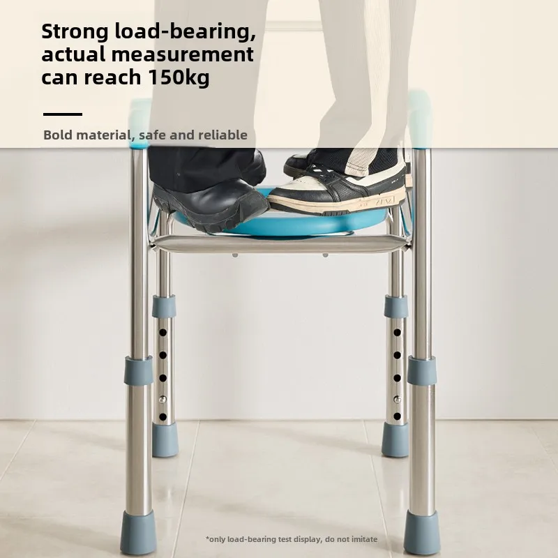 Enhanced Stainless Steel Toilet Booster Stool,Elderly Toilet Chair, Pregnancy Aid,Disabled-Friendly Bathroom Support,Toilet Aid