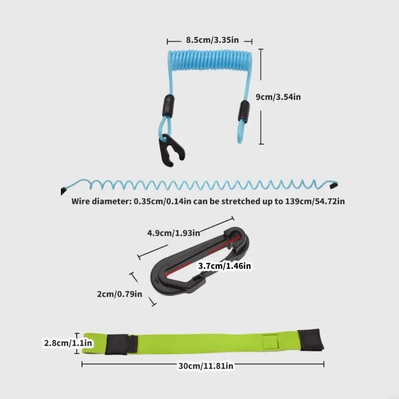 Boats Motor Kills Stop Switches Key Rope Versatile Neoprene Emergencies Stop Cord for Personality Watercrafts and Boats