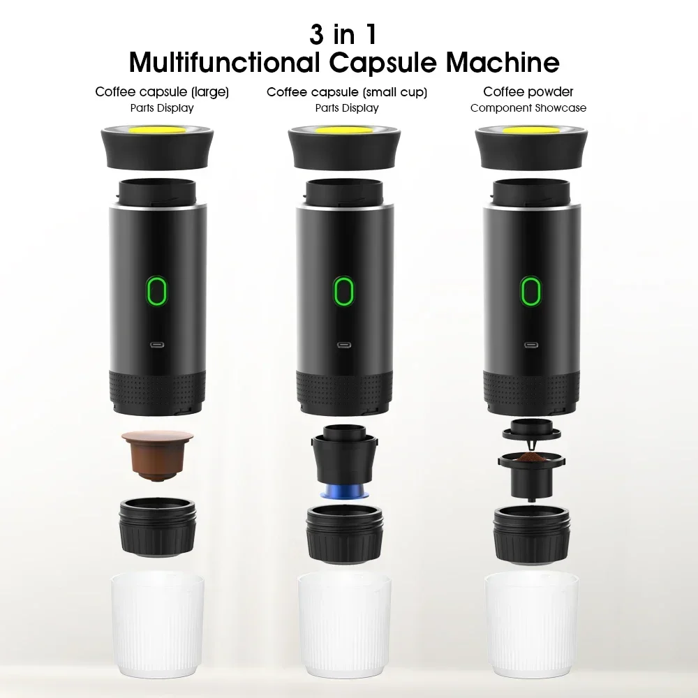 Wireless Electric Portable Capsule Coffee Maker Camping Coffee Maker Fully Automatic Espresso Capsule Powder Travel espresso coffee maker capsule coffee maker