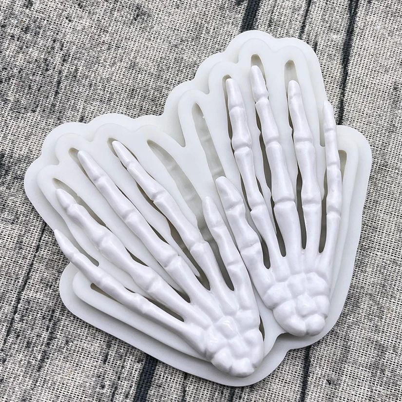 Halloween Hand Knochen Silikonform Sugarcraft Schokolade Cupcake Backform Fondant Kuchen Dekorieren Werkzeuge – Detail 8
