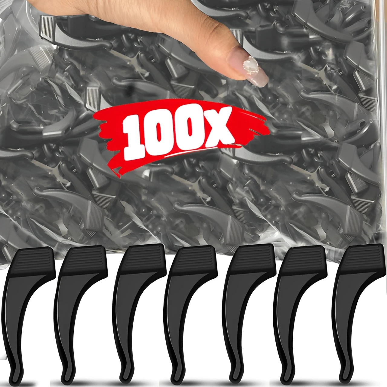 5/100PCS 실리콘 Anti-slip 귀고리 여성 남성 Anti-slip 안경 다리 귀 슬리브 Clear Anti-fall 안경 홀더 액세서리