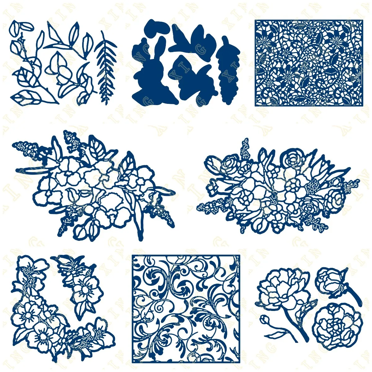 

New Arrival Spring Flowers Lace Evergreen Cutting Dies Craft Embossing Make Paper Greeting Card Making Template DIY Handmade