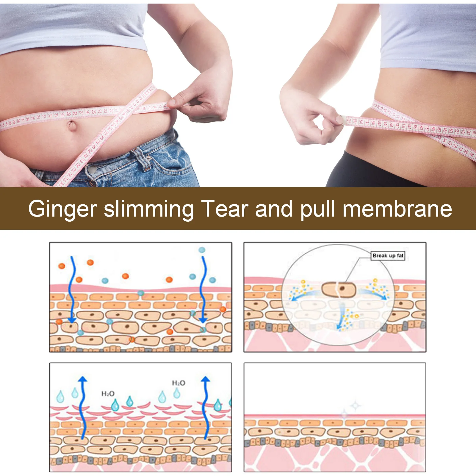 Ginger Anti Cellulite Cream Slim Waist Abdominal Cellulite Removal Tighten Arms Belly Fat Burner Anti-Aging Weight Loss Product