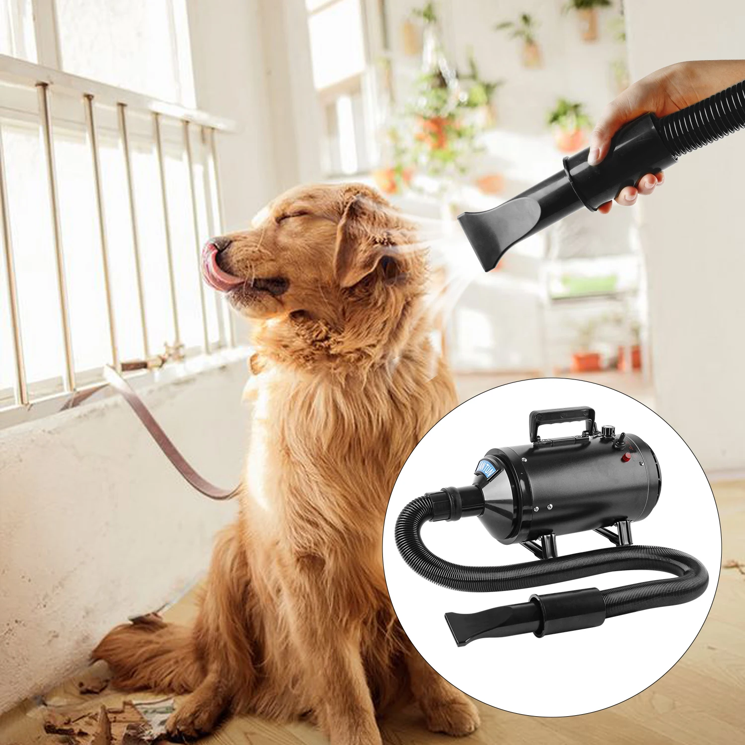 2800W Pet Hair Dryer Dog Grooming Stuff Stand Adjustable Temperature