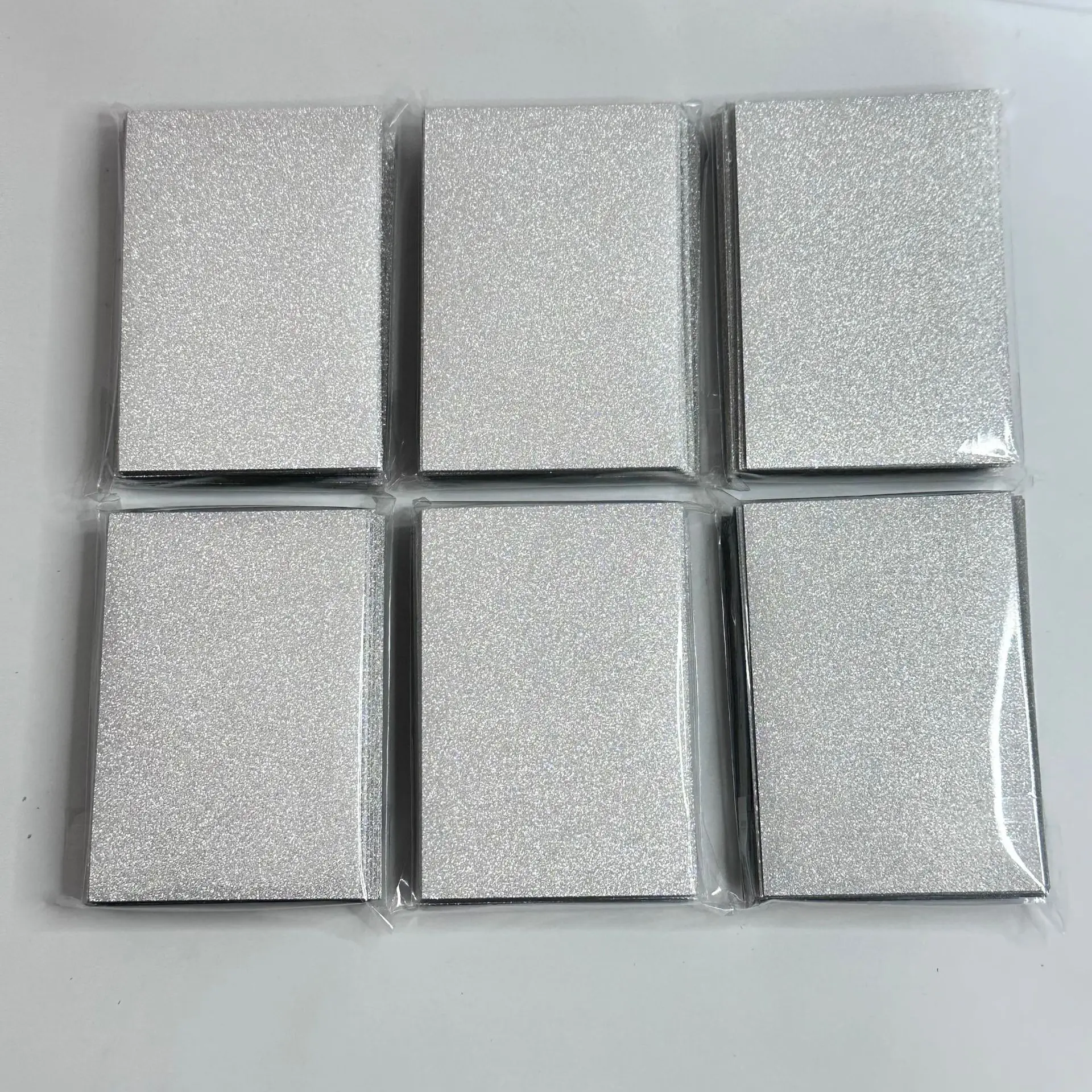 50pcs Kpop Card Protector 61x91mm 20C Silver Bling Holder For Holo Postcards Top Load Film Photocard Game Cards