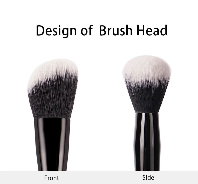 Kat Von D- Make-up-Pinsel 02, Konturpinsel, weiches Faserhaar, eleganter schwarzer Griff, Marken-Make-up-Pinsel für Damen – Detail 4