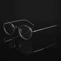 Титановая ацетатная ретро круглая оправа для очков, мужские очки, модный стиль, сверхлегкие очки, США, брендовый дизайн TBX906, черепаха INS — изображение 5