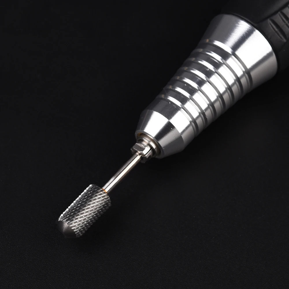 Cylinder Round Head Carbide Nail Drill Bit Milling Cutters Manicure Pedicure Machine Accessories for Gel Polish Remover Tool 1PC