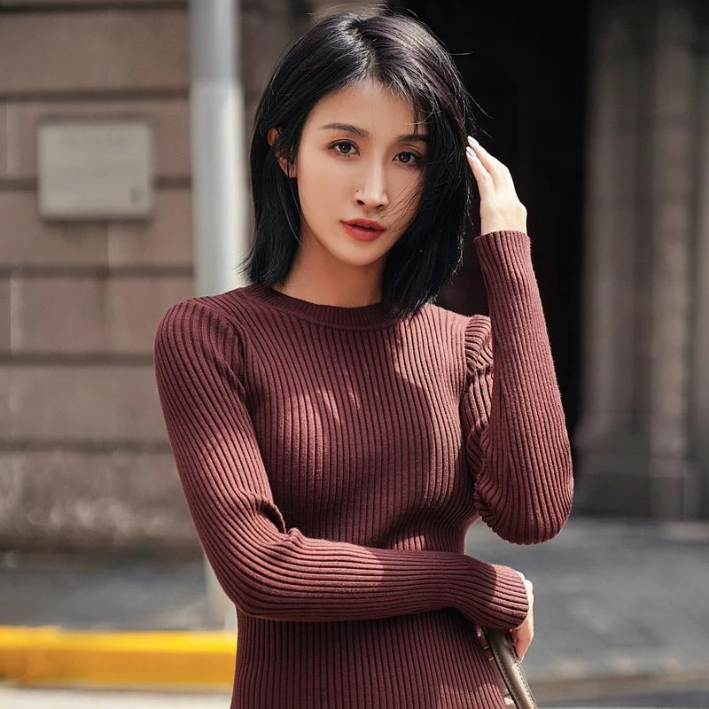sachin and babi light blue dress Theenkoln Knitted Dress Women's Elegant Jumper Dress Tunisia main image 0