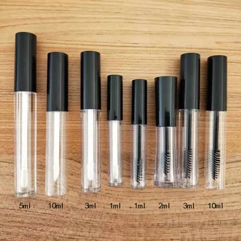 10 pz 1 ml 3 ml 5 ml 10 ml Vuoto Riutilizzabile Trasparente Tubi di Mascara Liquido Crema Per Ciglia Fiala bottiglia da viaggio contenitori cosmetici portatili 1