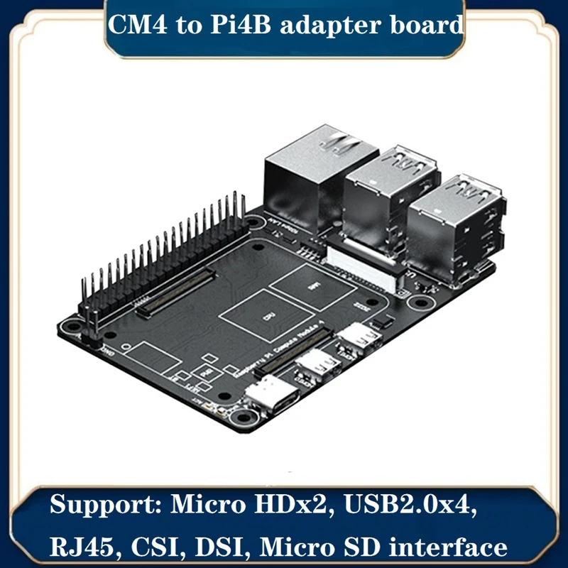 

1 шт., плата адаптера CM4-Pi4b для Raspberry Pi CM4, черная плата Core PCB + металл