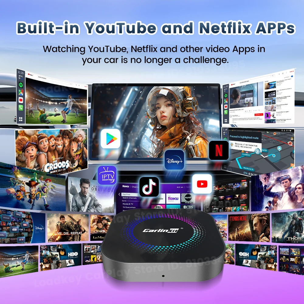 CarlinKit Android 13 SM6225 CarPlay Ai Box S2F Ambient 8-Cores