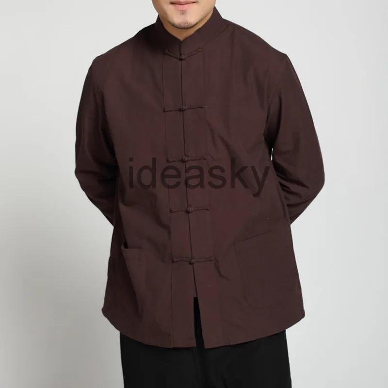Kung fu shirt cotton tang hanfu male long-sleeve tai chi kung-fu clothing uniform traditional chinese clothing for men outfit
