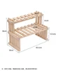 Multi layer solid wood small flower rack for office desktop, simple balcony, floor standing potted storage rack 6