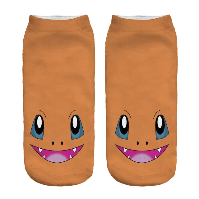 Pokemon cartoon printed women's socks anime figure cute Pikachu Squirtle Bulbasaur socks kids socks girls direct sales 26