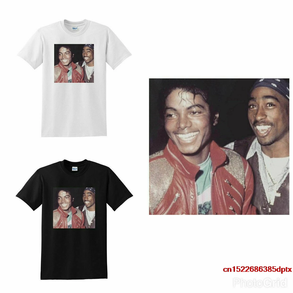 

Michael Jackson and Tupac T-shirt man's t-shirt tee